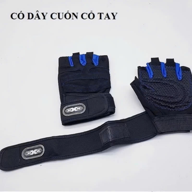Bao găng tay tập gym kết hợp quấn bảo vệ cổ tay SIZE M 18-20cm - Hàng chính hãng SPORT GĂNG TAY THỂ HÌNH CÓ DÂY CUỐN CỔ TAY