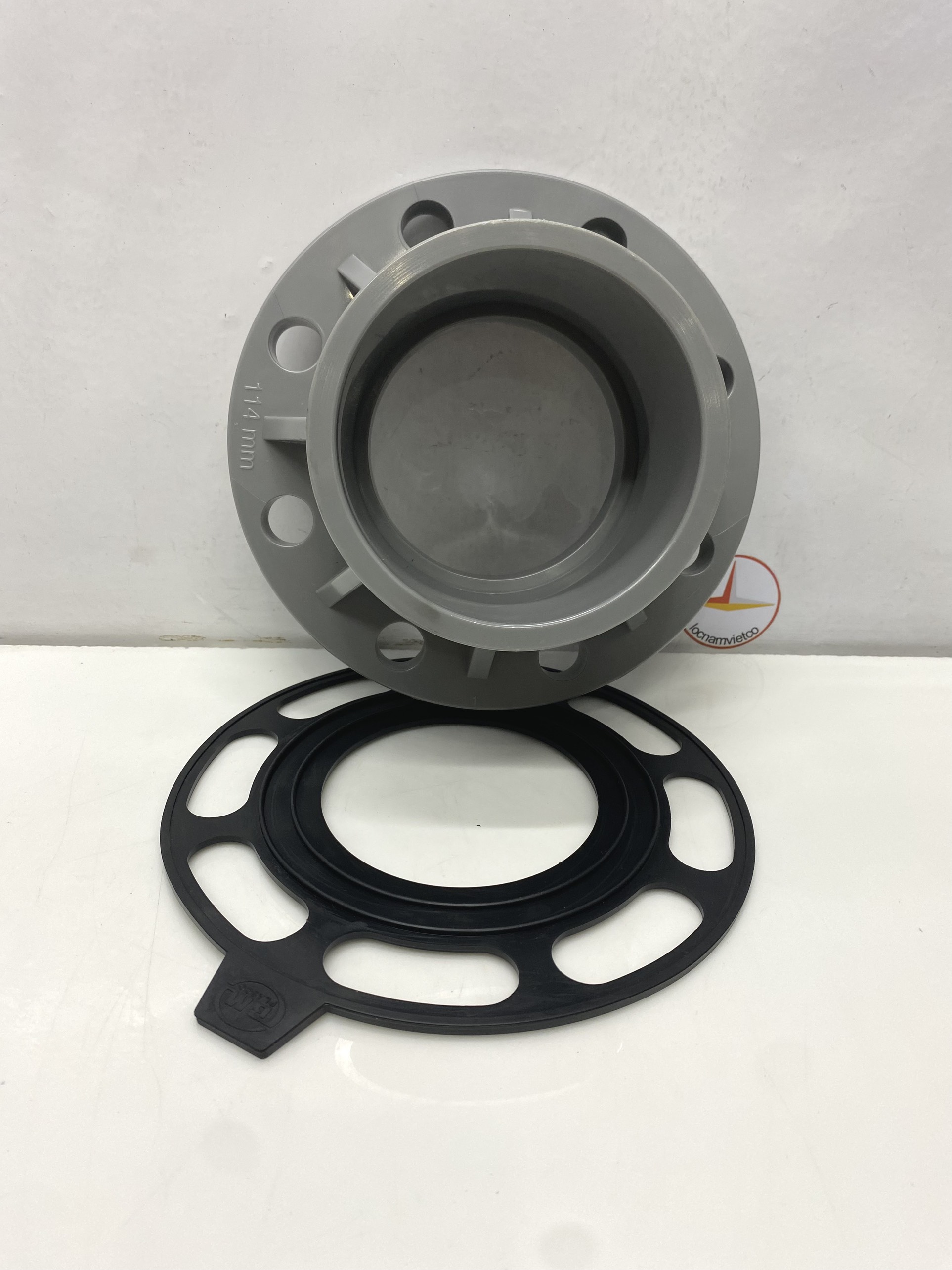 Mặt bích 114 nhựa PVC Bình Minh (Flange)- MB114