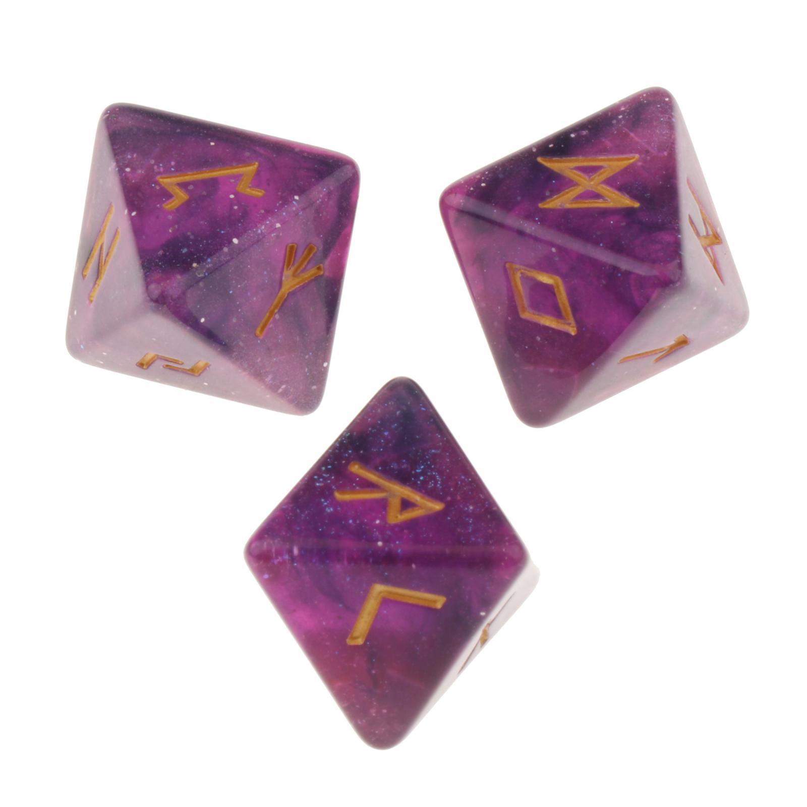 Durable Sky Rune Tarot Exquisite Divination Dice for Table Games Game Dice