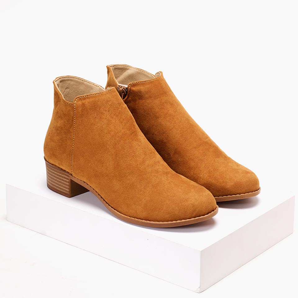 Giày boots nữ da lộn 4P PABNO PN11032