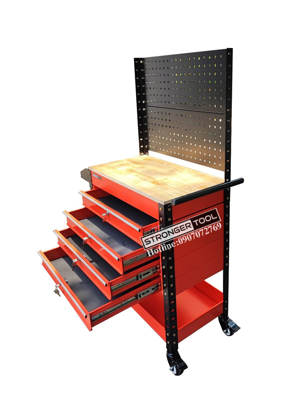 TỦ ĐỒ NGHỀ 4 NGĂN KÉO CÓ TẤM TREO STRONGER TOOL