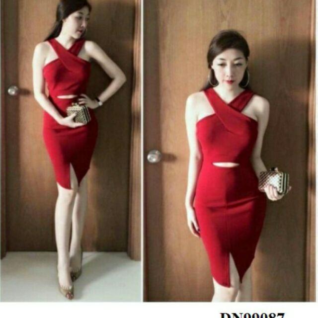 Đầm body đắp chéo