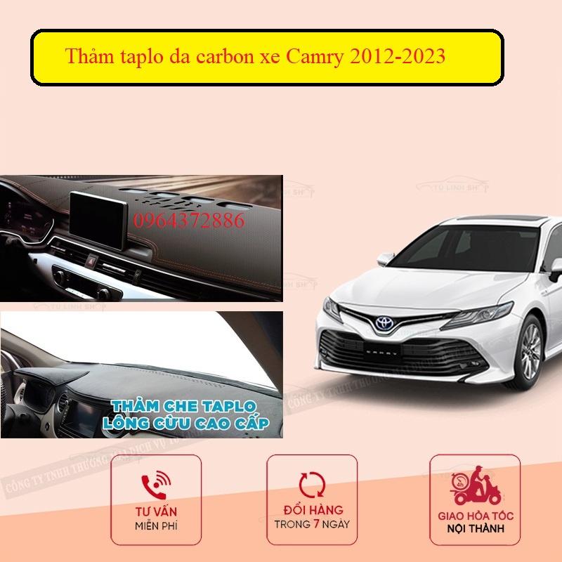 Thảm taplo da carbon xe Toyota Camry 2012 - 2023