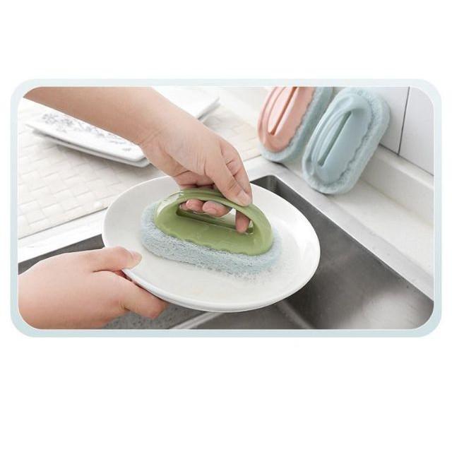 Bàn Chải Cọ Rửa Bọt Biển Đa Năng Có Tay Cầm Tiện Dụng New 88081 SHIPNHANH88