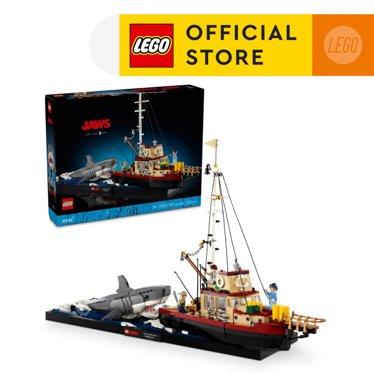 LEGO IDEAS 21350 Đồ Chơi Lắp Ráp Hàm Cá Mập  (1497 chi tiết)