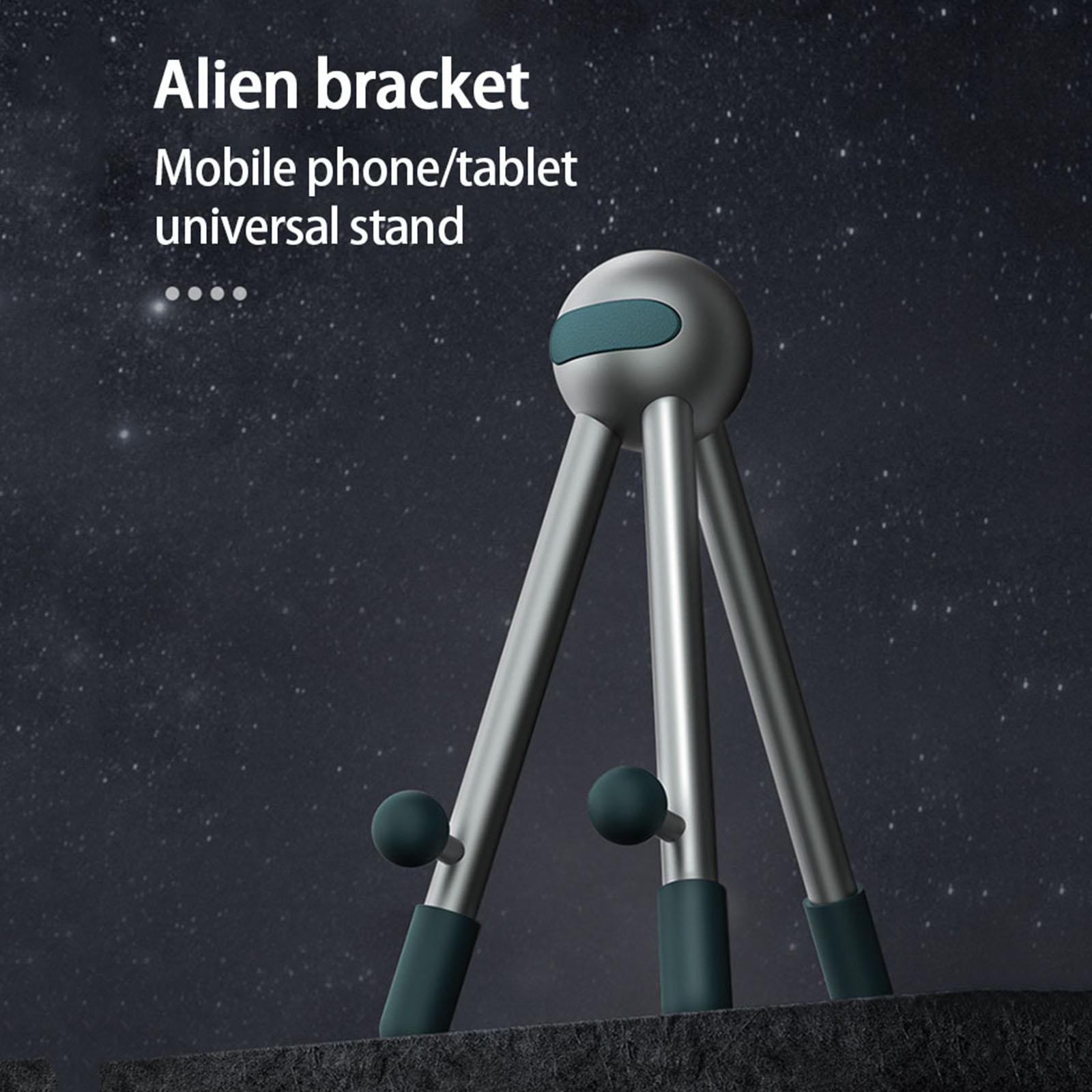 Mini Metal Phone Tripod, Cellphone Tablet Desktop Stand, Adjustable Universal 120° Rotatable Smartphone Storage Holder for 4.7-12.9 Inch Size