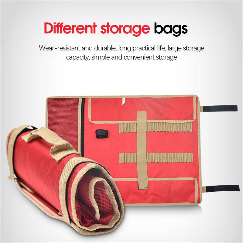 Outdoor Camping Tent Peg Nail Storage Bag Tent Hammer Wind Rope Folding Tote Bag 1680D Double-strand Oxford Cloth Bag