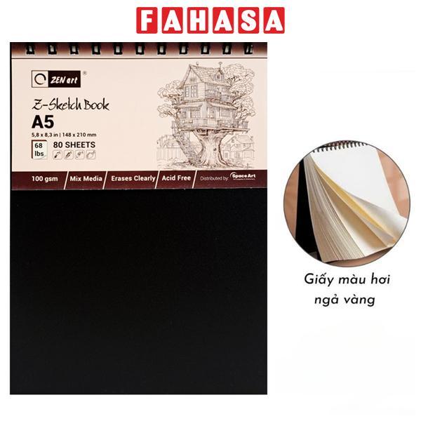 Sổ Z Sketch Book A5 - Giấy Trơn - 160 Trang 100gsm - Zen Art TMG-8395