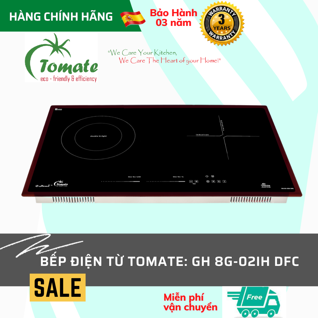 Bếp điện từ GH 8G-02IH DFC. Tomate Tây Ban Nha. Hàng chính hãng