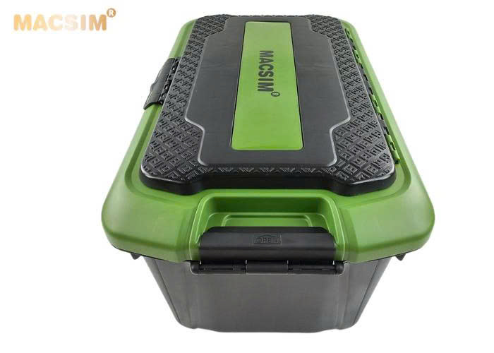 Hộp đựng đồ trên ô tô 60 lít kích thước màu đen xanh 59,5cm x 35,5cm x 35cm - hộp đựng đồ trong cốp ô tô nhãn hiệu Macsim chất liệu PP cao cấp