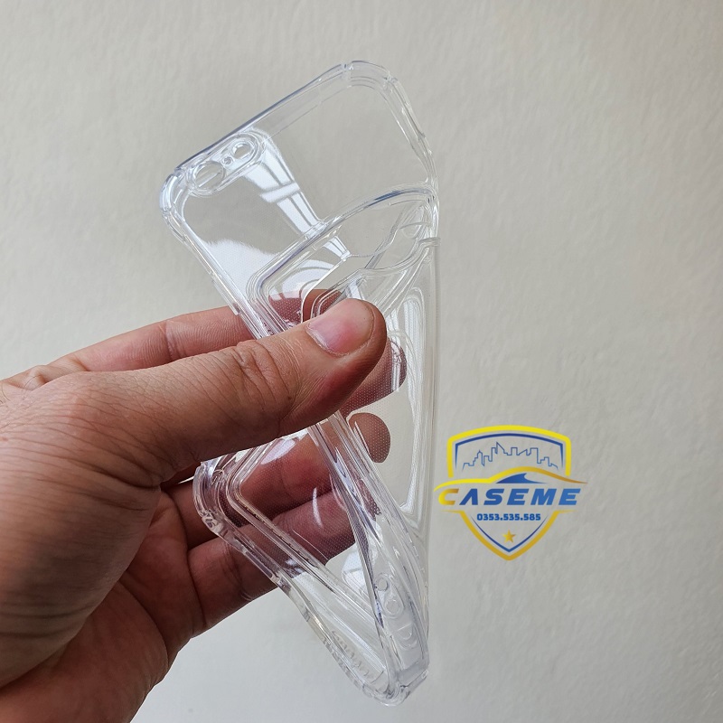 Ốp chống sốc kèm ngăn ví đựng thẻ dành cho iPhone 6, 6s silicon trong suốt cao cấp