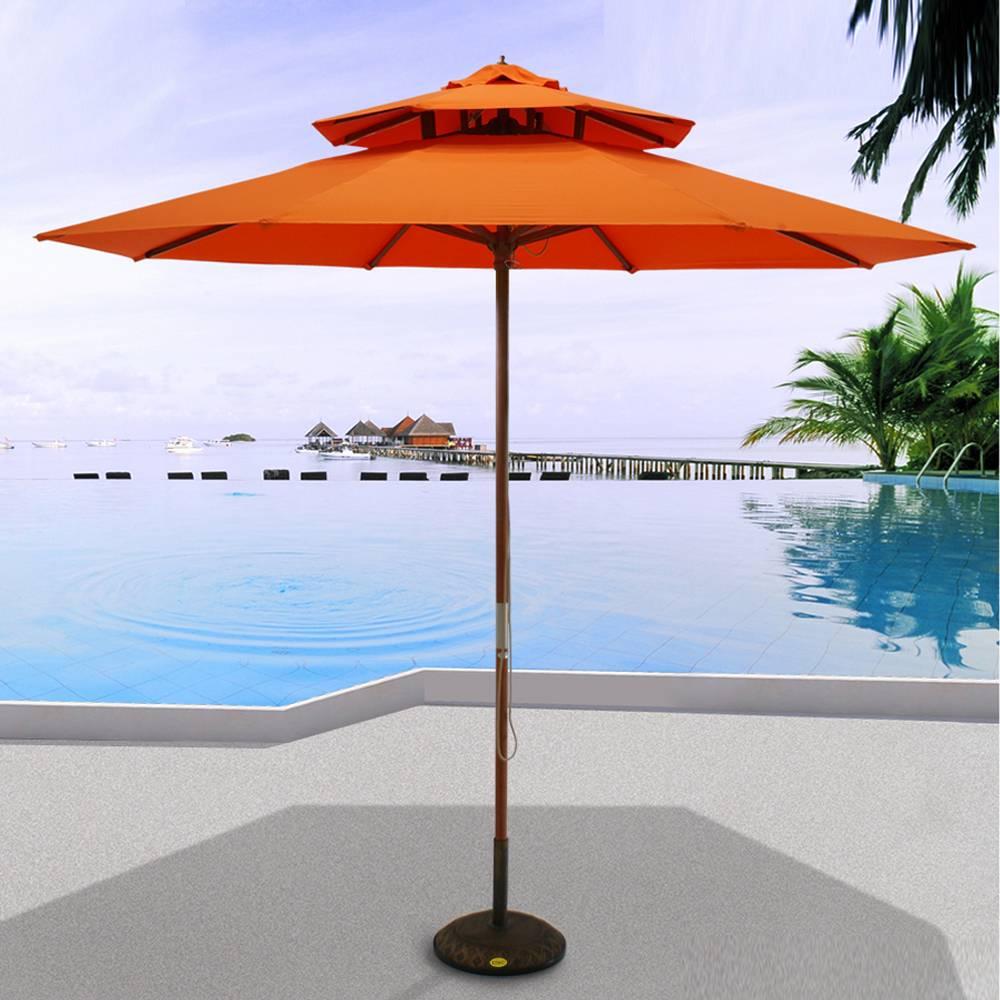 Dù gỗ 2 tầng nhiều màu