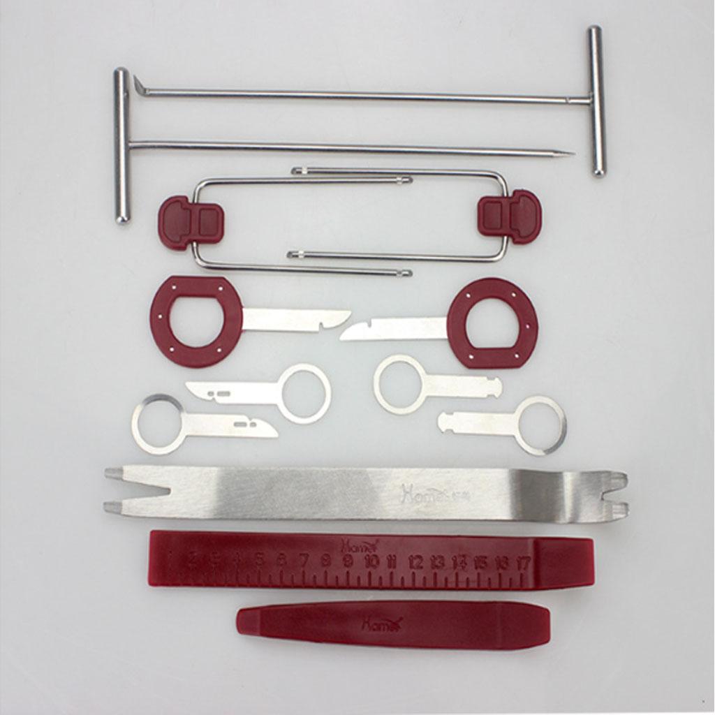 13 Pieces Car Radio Door Clip Panel Trim Dash Audio Removal Pry Kit Tool Set