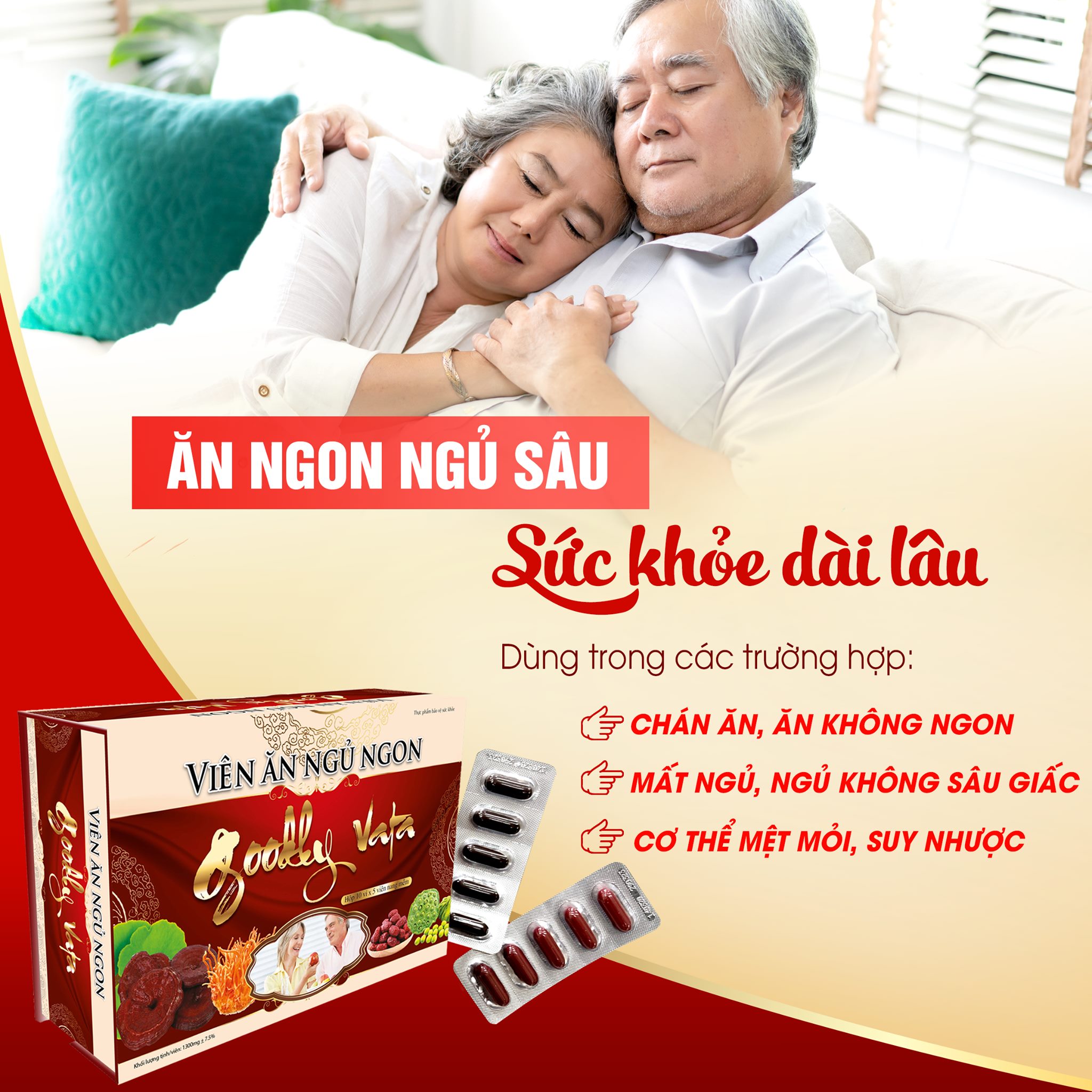 Viên Uống Ăn Ngủ Ngon Goodly Vata Giúp Tăng Cường Tiêu Hóa Bồi Bổ Sức Khỏe Tạo Cảm Giác Thèm Ăn Hỗ Trợ Tăng Cân