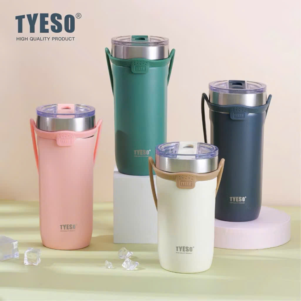 Cốc ly giữ nhiệt Tyeso TS8766B-550ml, TS8767B-710ml bằng thép không gỉ 304  Chống tràn &amp; Giữ nhiệt 12 tiếng
