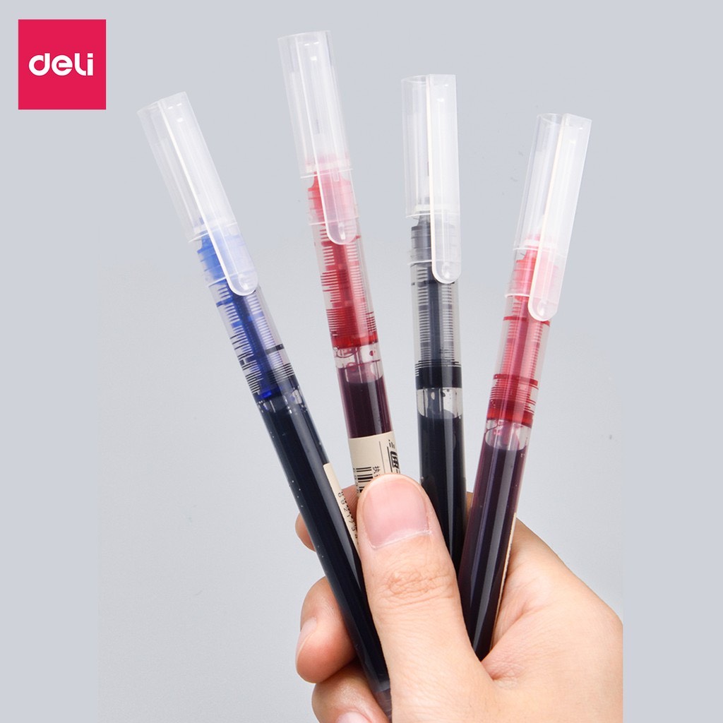 Bút gel Deli S856 ngòi 0.5mm - nhanh khô, ống mực liền