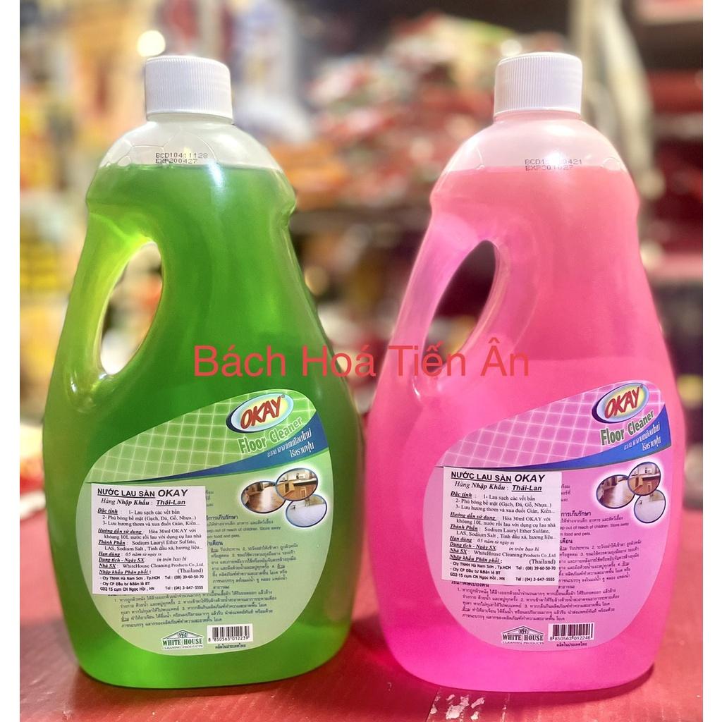 Lau sàn OKAY 2000ml nhập khẩu Thái Lan - lưu hương thơm và xua đuổi côn trùng