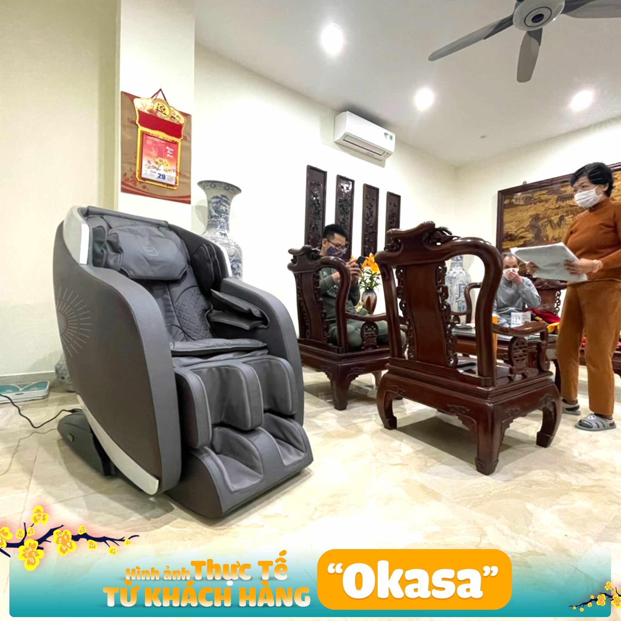 GHẾ MASSAGE OKASA OS-568 PLUS ( Bán chạy)