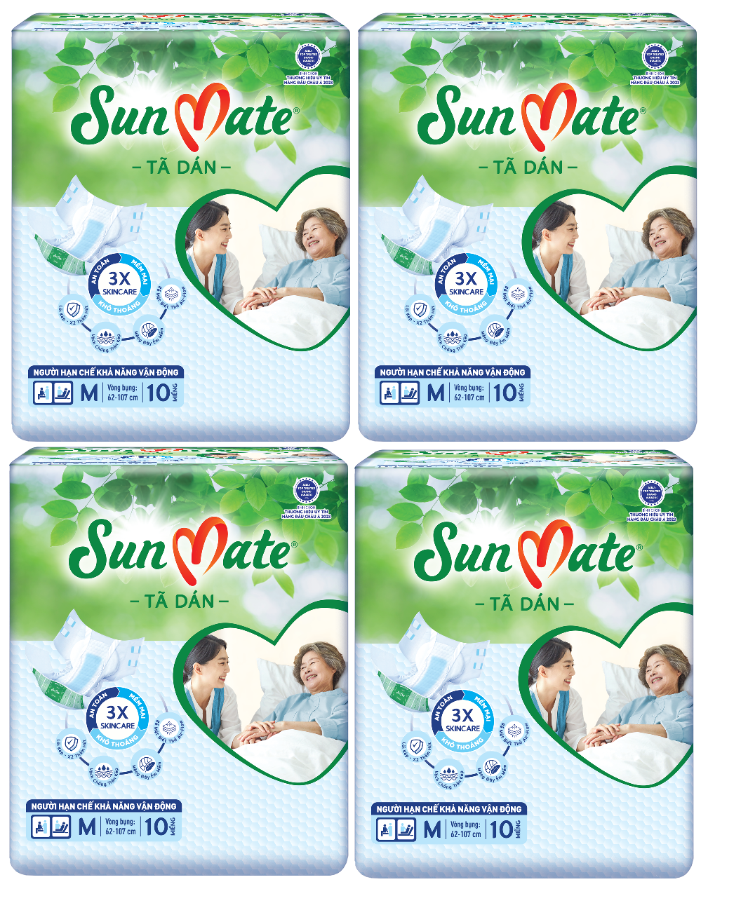 Combo 4 Tã Dán Người Lớn SunMate G2 size M10, M/L10, XL10, M/L18