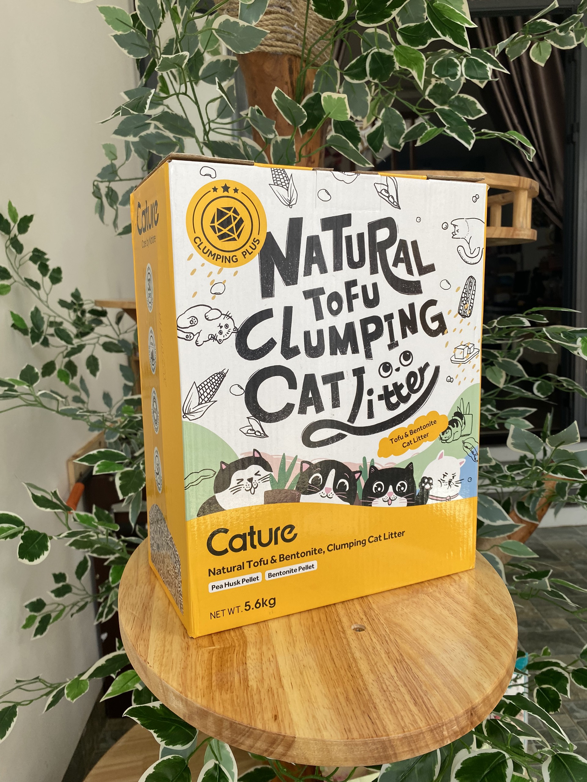 Cát Đậu Nành Cature Natural Tofu & Bentonite Pellets Clumping Cat Litter 7L