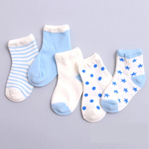 Set 5 đôi vớ tất cho bé từ 0-6 tuổi