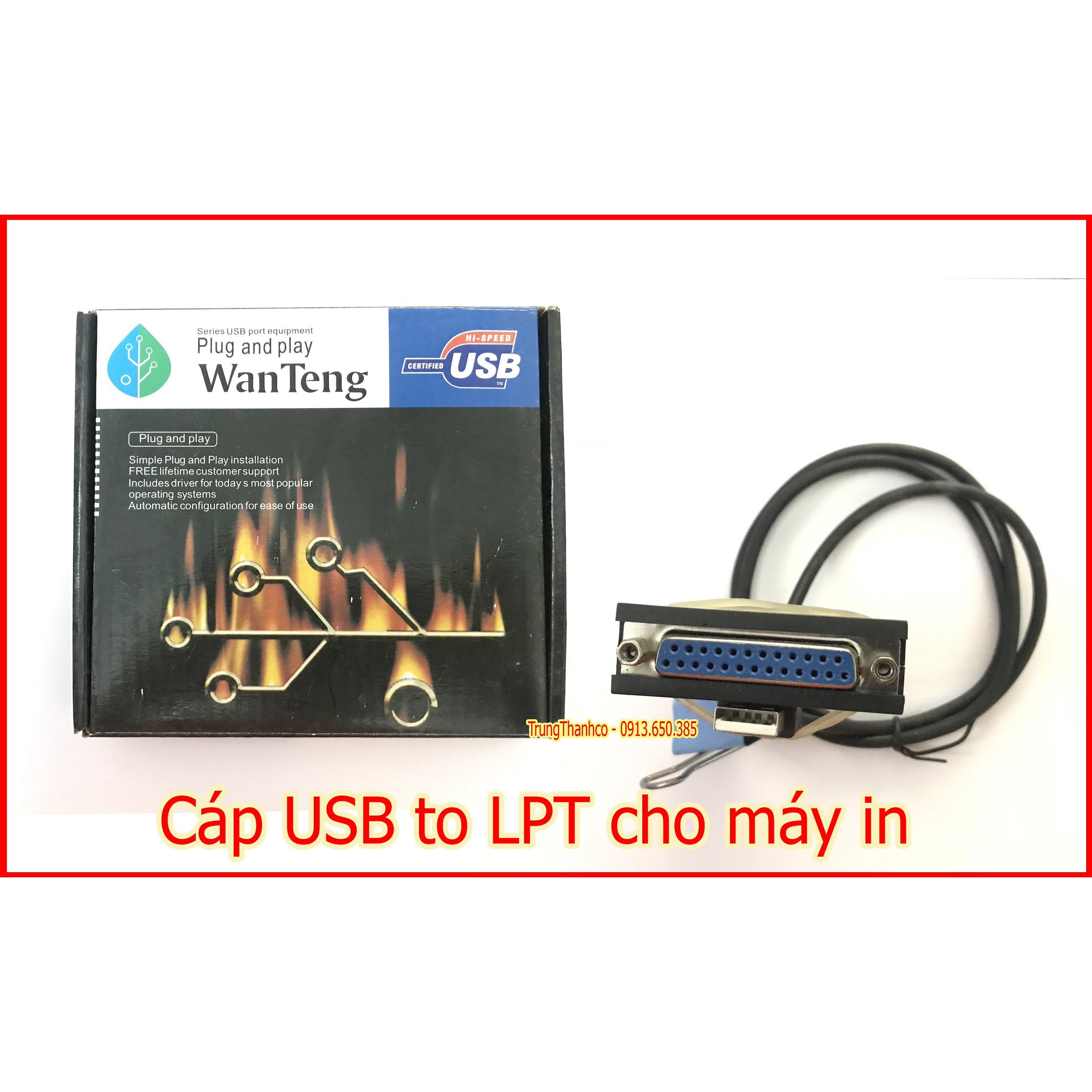 Cáp Chuyển USB sang LPT cho máy in