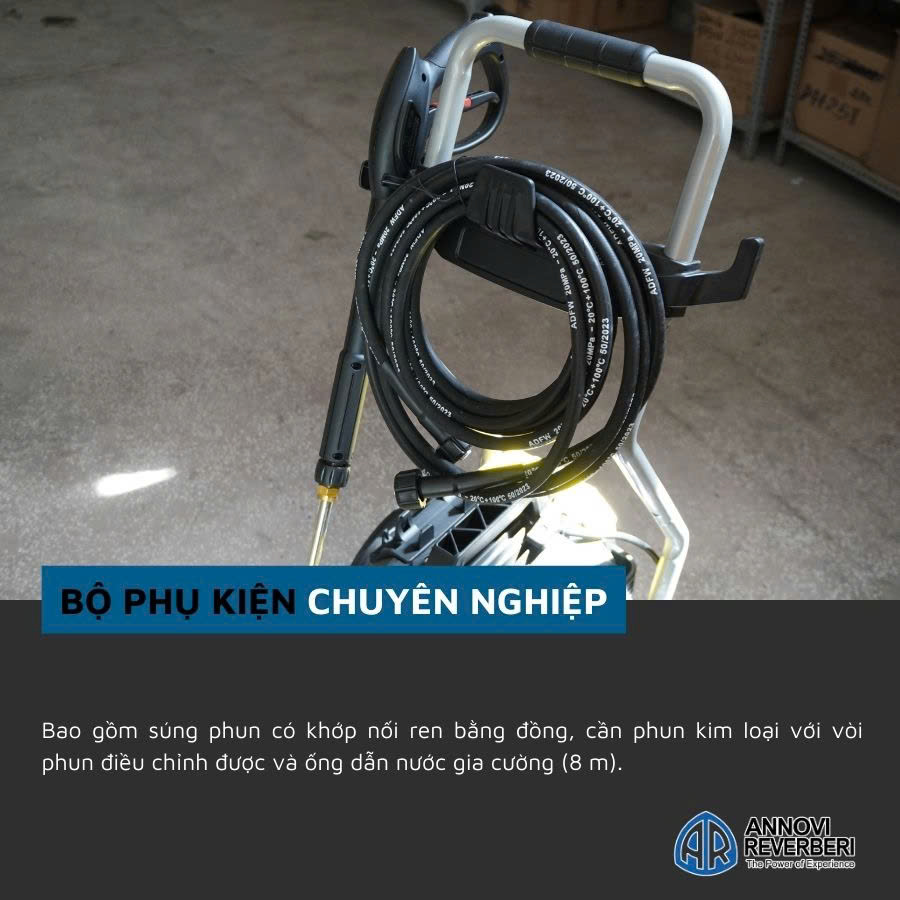 Máy xịt rửa xe chuyên dụng Annovi Reverberi VIP Pro 151K motor từ, áp lực 150BAR, 2600W- Hàng chính hãng