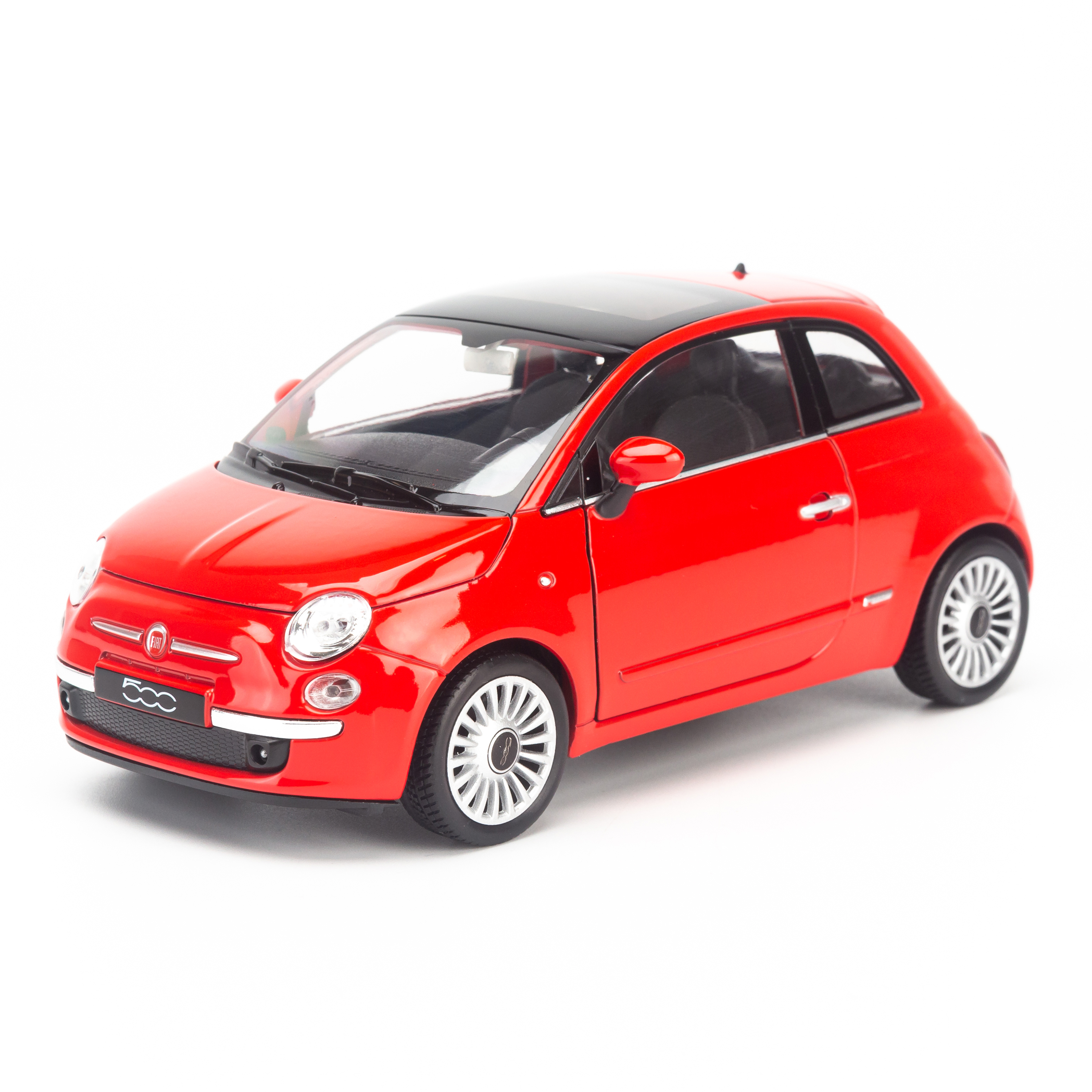Mô hình xe Fiat 500 2007 1:24 Welly Red - 22514W