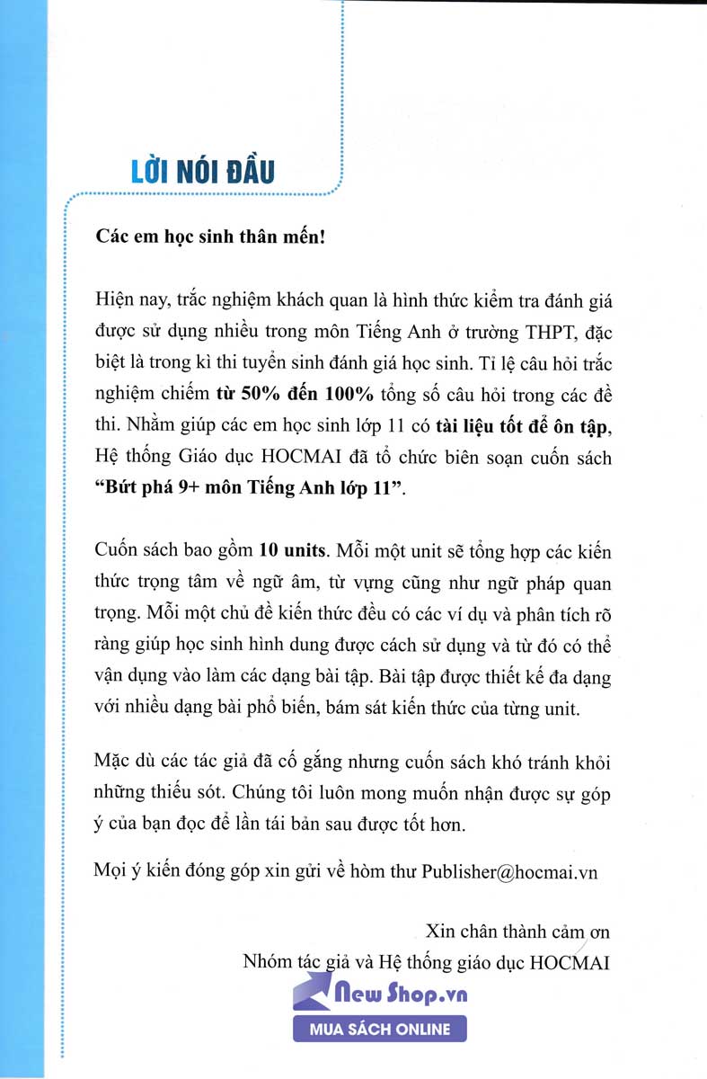 Bứt Phá 9+ Môn Tiếng Anh – Lớp 11