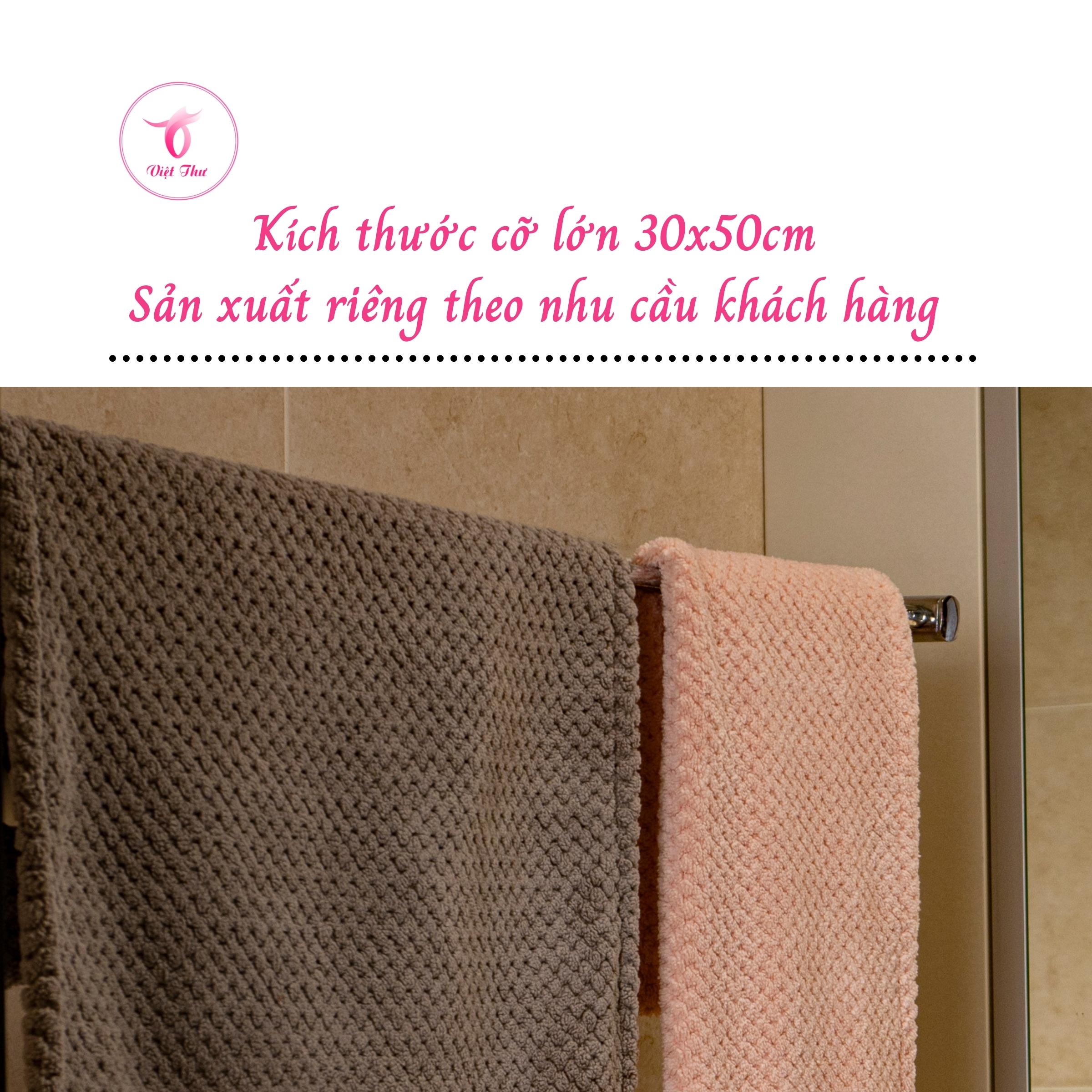 Khăn mặt cao cấp Việt Thư, khăn mặt sợi microfiber ngoại nhập siêu mềm, siêu thấm - Hàng Chính Hãng