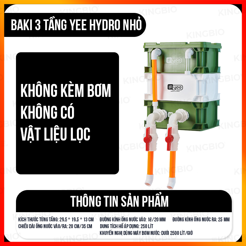 Bộ lọc thùng Yee Hydro cao cấp cho hồ cá cảnh, chậu cá cảnh – phiên bản nâng cấp bền bỉ hơn