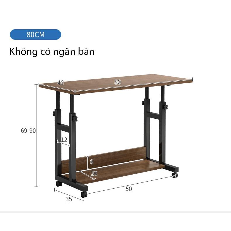 Bàn thông minh, bàn học tập làm việc điều chỉnh chiều cao tích hợp ngăn bàn chứa đồ có bánh xe di chuyển