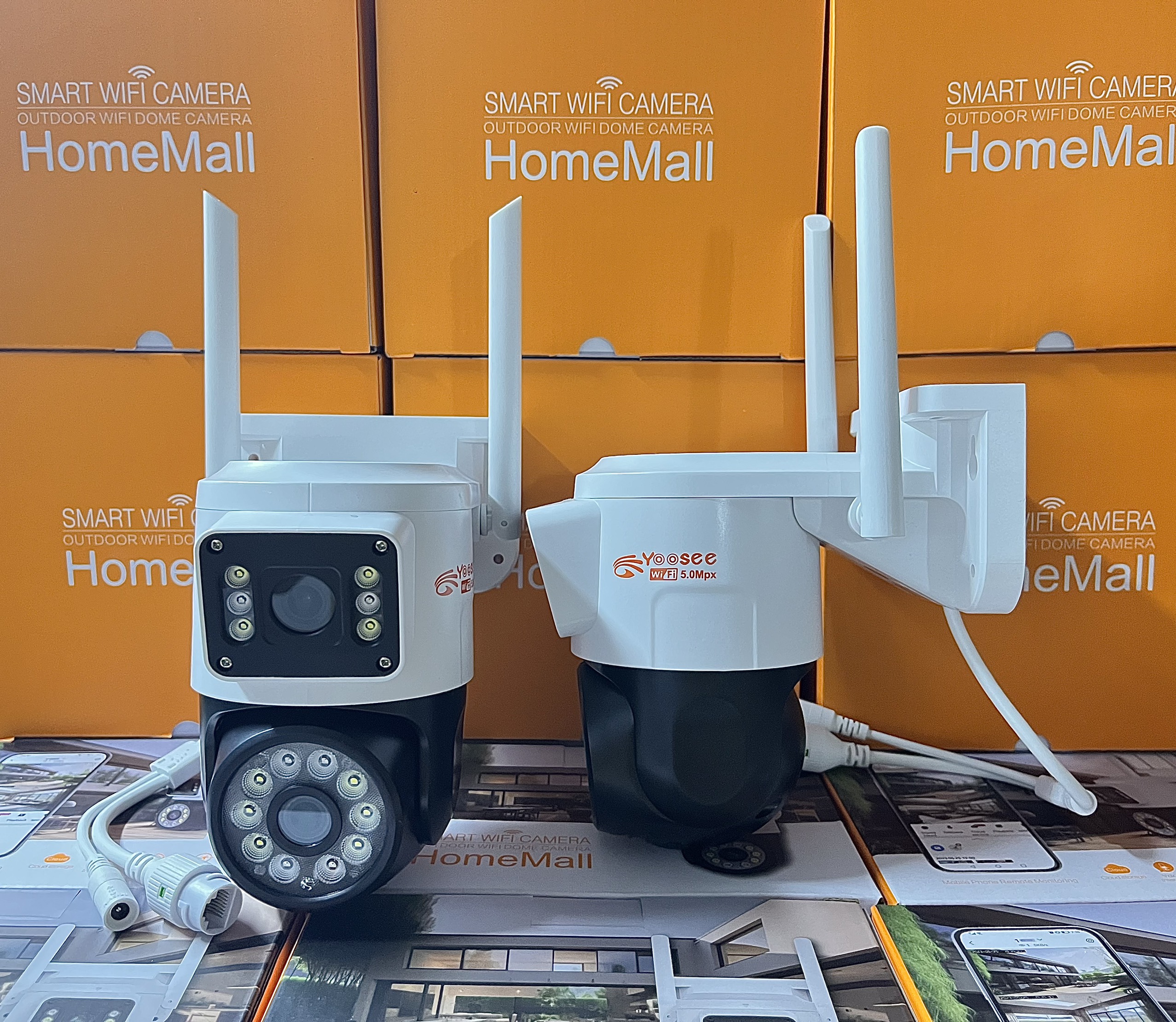 Camera IP Yoosee PTZ Ngoài Trời 2 Màn Hình 5MPX Xem Đêm Có Màu, Hỗ Trợ Đàm Thoại 2 Chiều Xoay 360 Độ - Hàng Chính Hãng