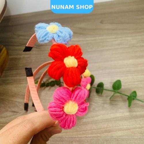Bờm cài tóc đính hoa thêu nổi bật xinh xắn đáng yêu phong cách hàn quốc Nunam shop