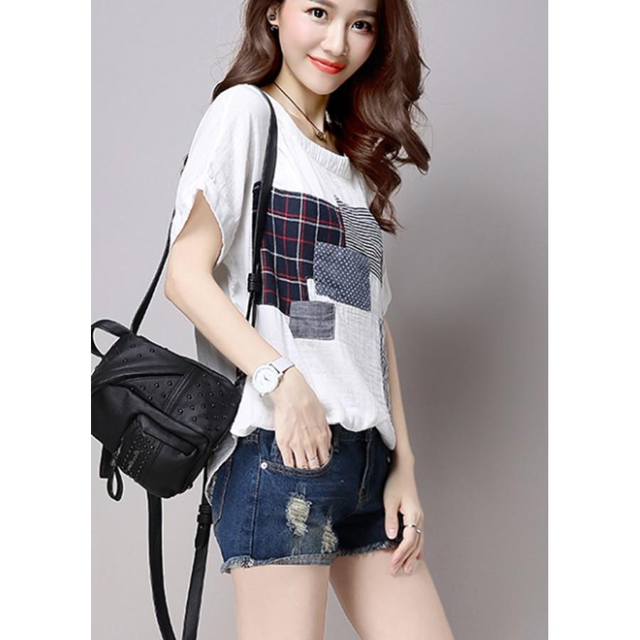 Áo sơ mi nữ oversize OVER01, chất thô đũi mềm mát, thích hợp mùa hè, thời trang trẻ