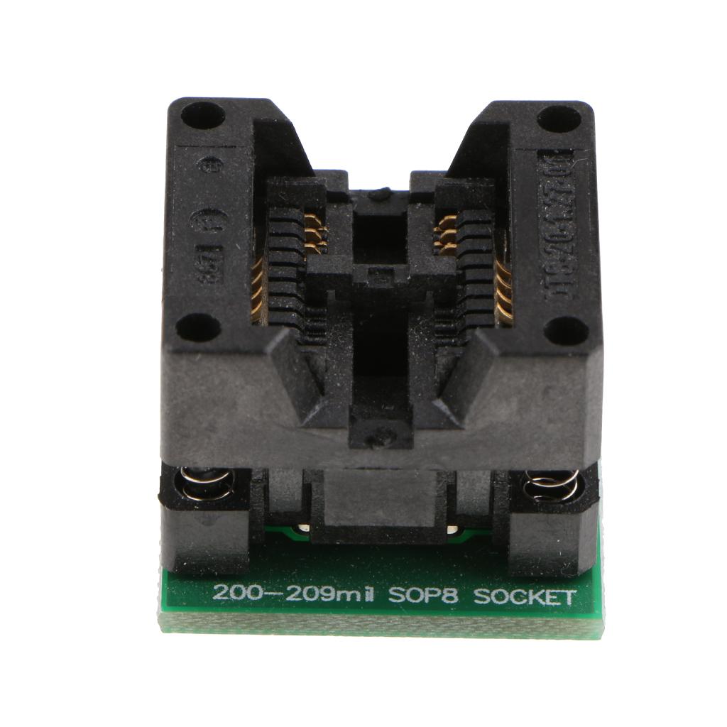 208MIL SOIC8 SOP8 để DIP8 Lập Trình Viên Adapter IC Kiểm Tra Ổ Cắm Module Chuyển Đổi