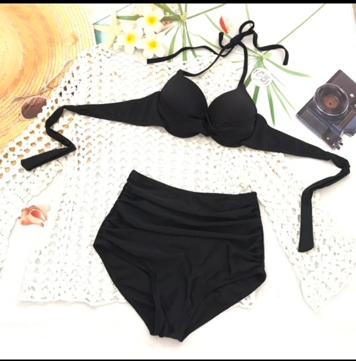 Bikini 2 mảnh đồ bơi nữ đi biển cạp cao quần nhúng che bụng VATIXA BKN10