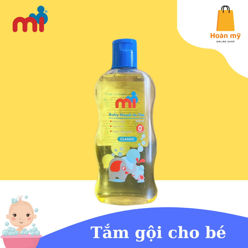 Sữa tắm gội cho bé MI Baby Head to Toe 200ml Dưỡng ẩm và mịn da bé ( Hương hoa)- nhập khẩu Thái Lan