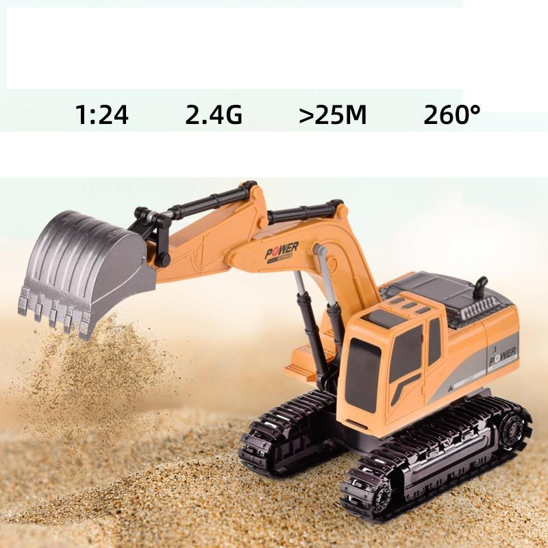 Đồ chơi xe máy xúc điều khiển từ xa có sạc, đầu múc 5 kênh