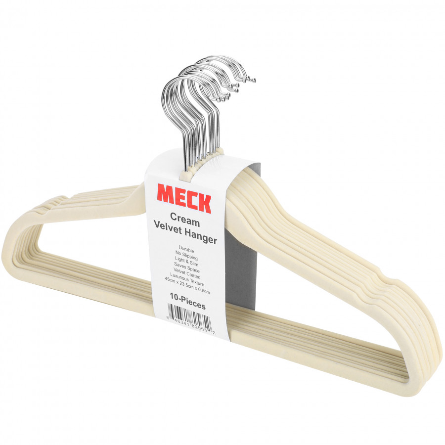 Móc Treo Quần Áo Máng Bọc Nhung MECK (10 Cái): Velvet Coat Suit Clothes Hangers