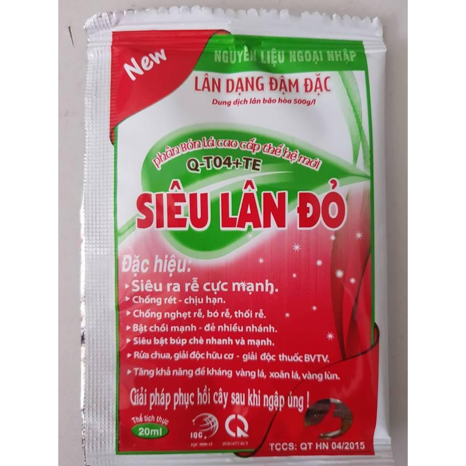 Phân bón siêu lân đỏ dạng dung dịch gói 20ml