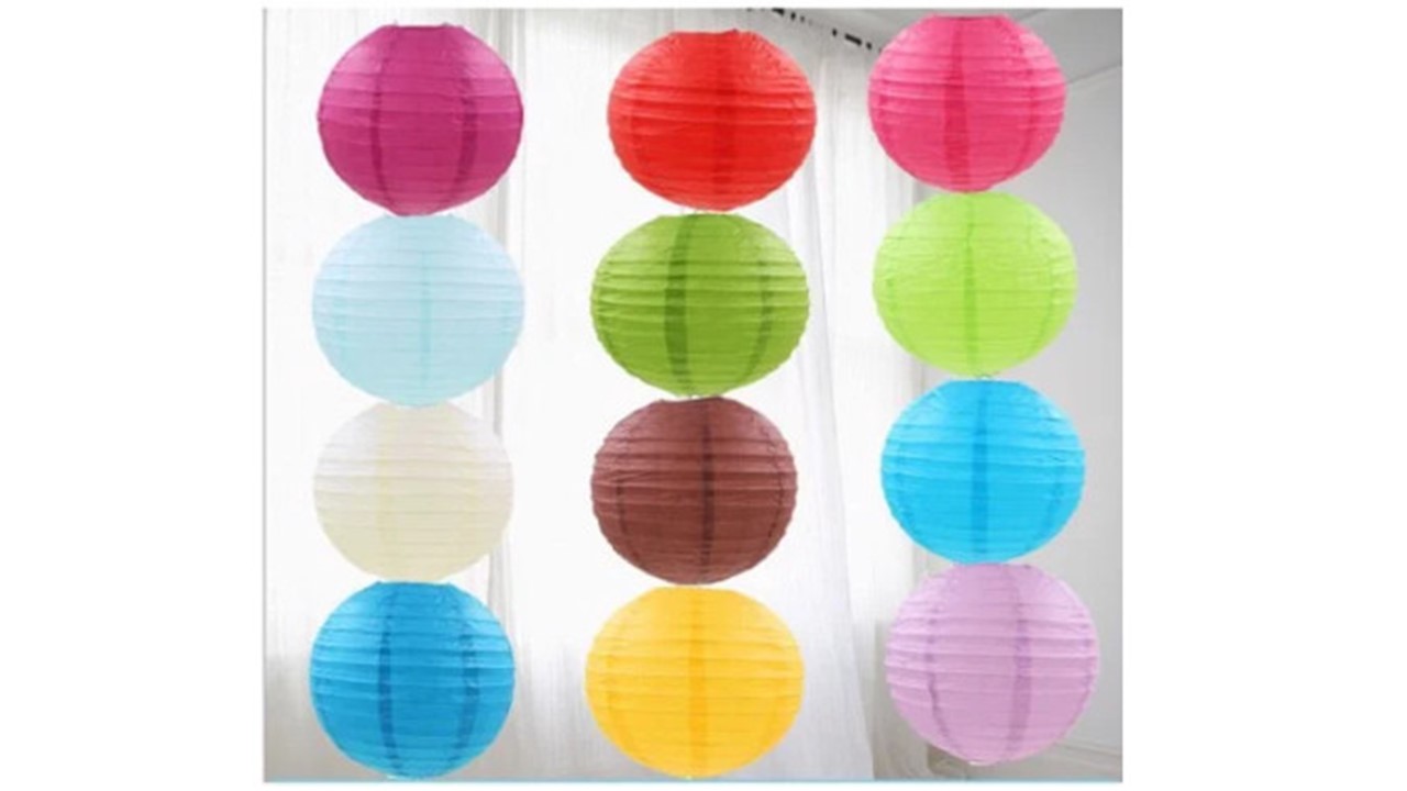 Bộ đèn lồng trung thu nhiều màu tthu07