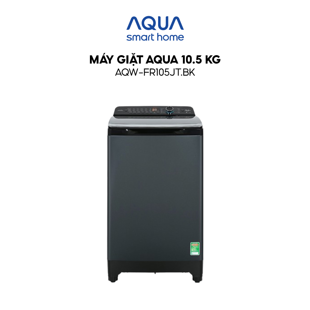 Máy giặt cửa trên Aqua 10.5kg AQW-FR105JT.BK - Freeship toàn quốc - Bảo hành 2 năm - Hỗ trợ lắp đặt - Hàng chính hãng