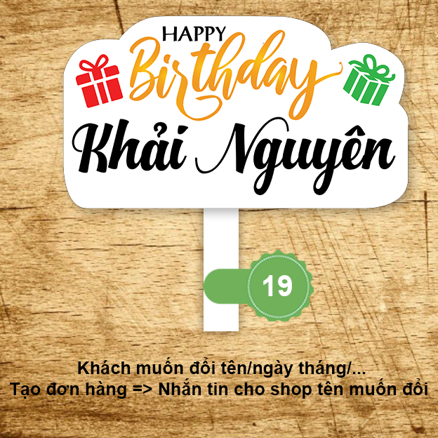 Bảng hashtag sinh nhật MS 19