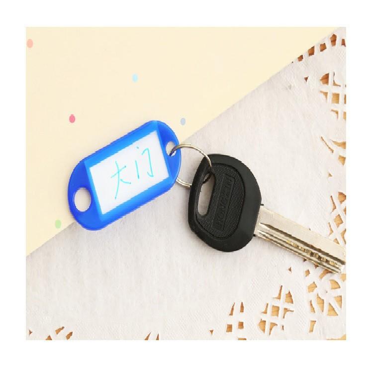 100 móc khóa thẻ ghi chú hành lý, đánh dấu chìa khóa, thẻ tên name tag ghi nhớ thông tin