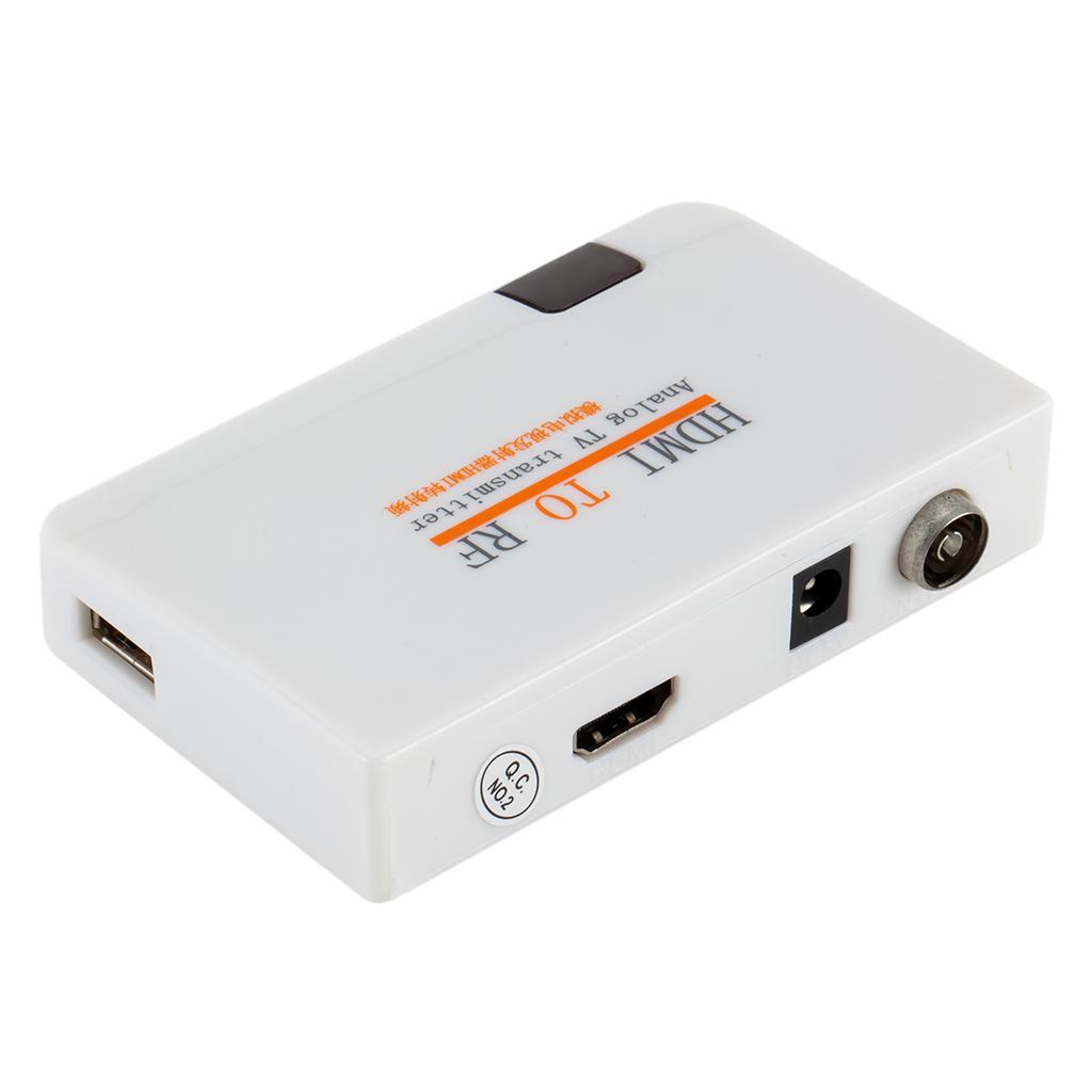 HDMI To RF Coaxial Converter Box With Remote Control White UK