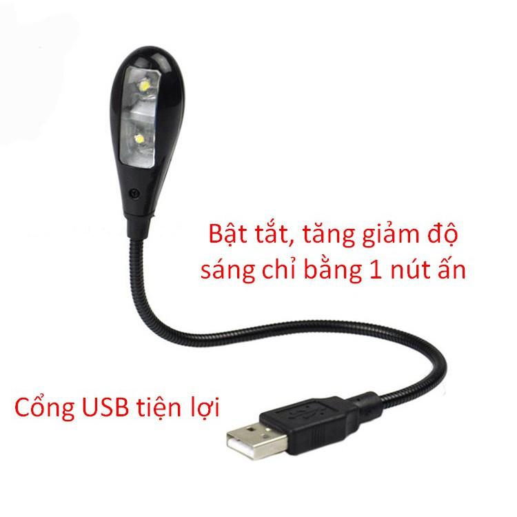 Đèn usb có nút bấm điều chỉnh độ sáng, tắt mở