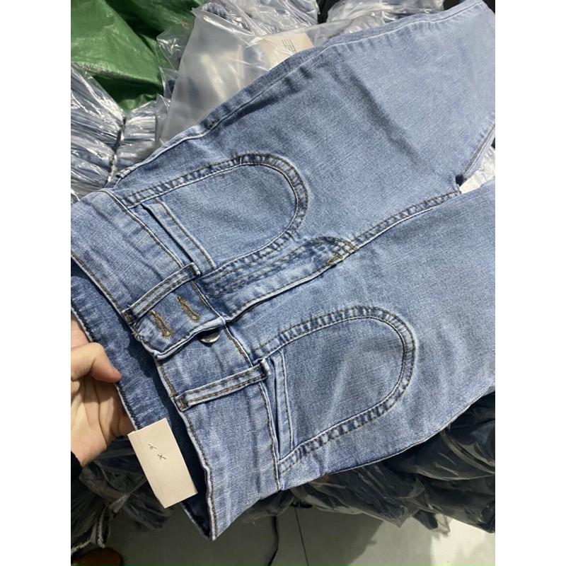 Quần Jean Cạp Cao 2 Khuy