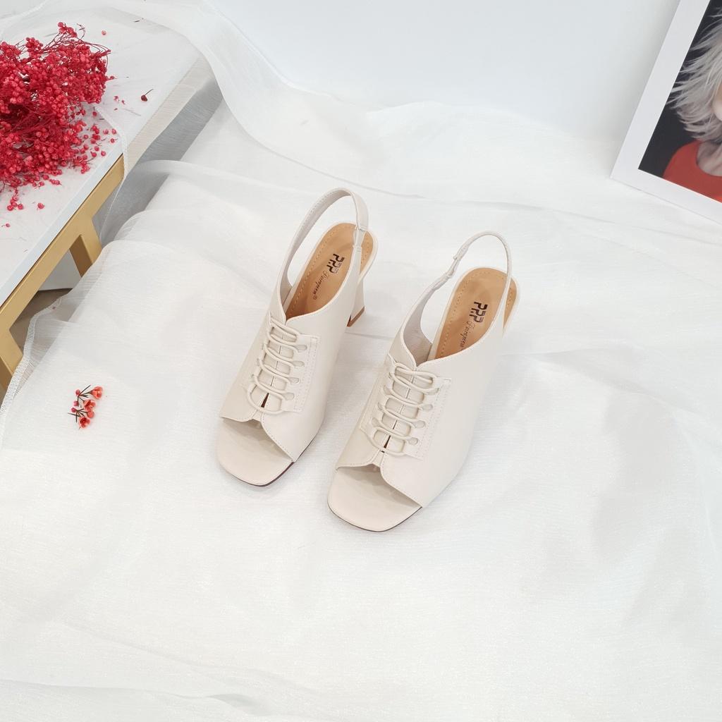 Giày sandal cao gót nữ B SHOES đế vuông 7p, sandal quai mảnh, đi tiệc, đi làm, đi chơi SD7111