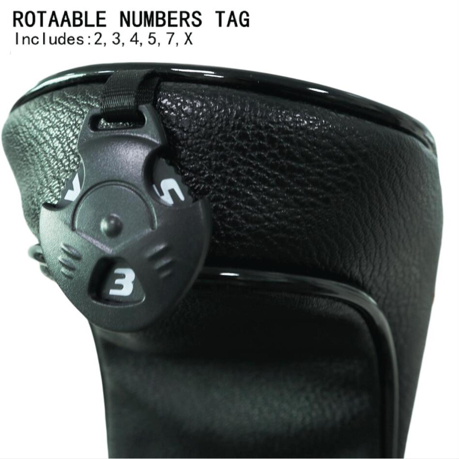 3pcs PU Leather Golf Head Cover Hybrid Driver  Headcover Long Neck